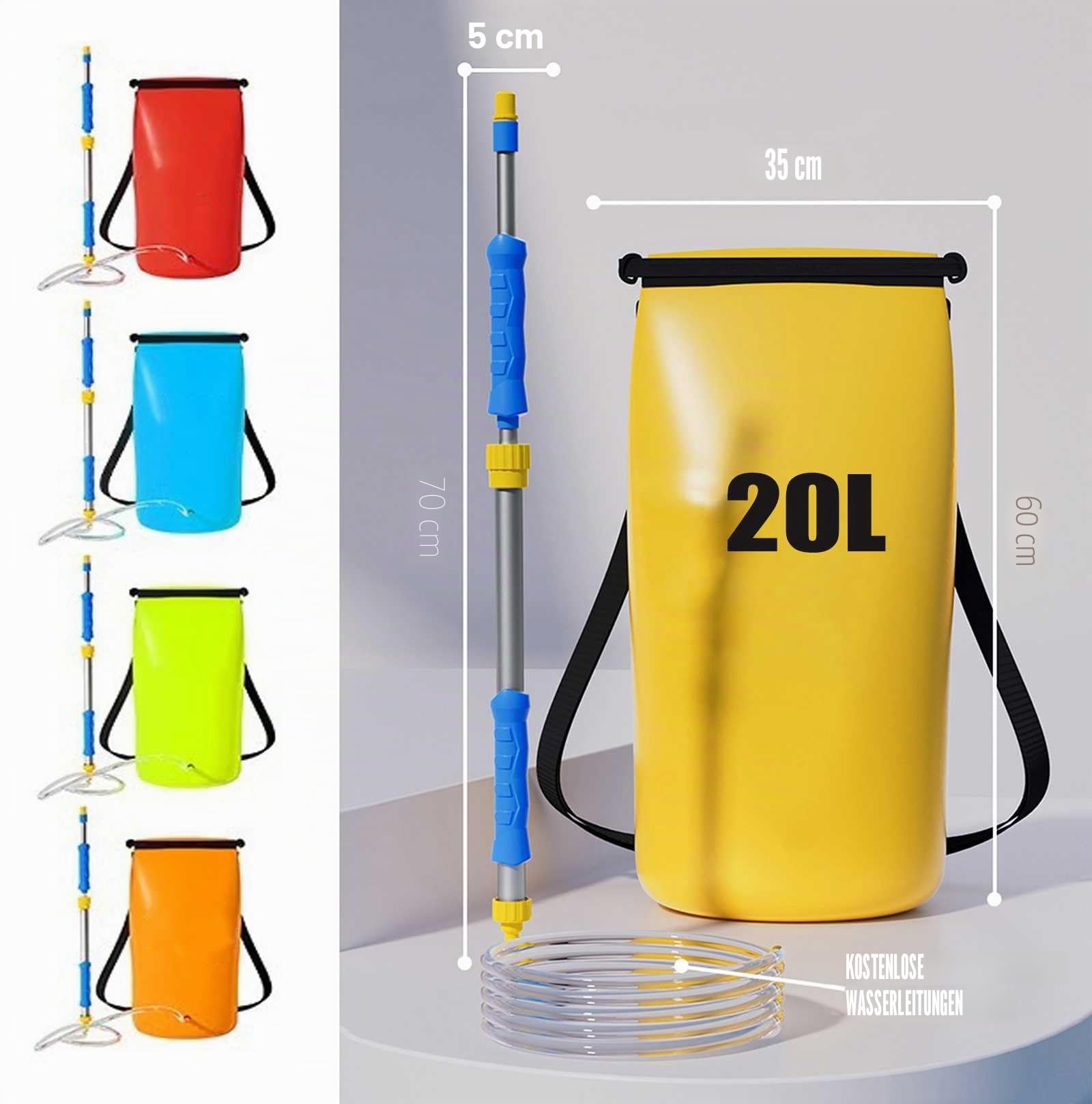 Rucksack Water Soaker Toy,20l Packsack 18m Reichweite Wasserschlachten Spielzeug Verstellbare TräGer Ausziehbarer Rucksack Wasserpistole, FüR Strand/Pool/Outdoor