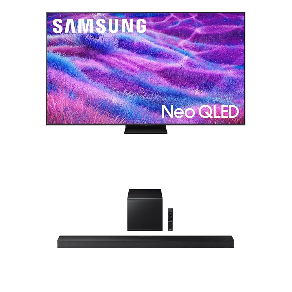 Samsung 65-Inch Class Neo QLED 4K QN80F Series, Vision AI, Mini LED Smart TV (2025 Model, 65QN80F) Neo Quantum HDR + Samsung Q-Series Soundbar HW-QS700F 3.1.2 ch Subwoofer (2025 Model)