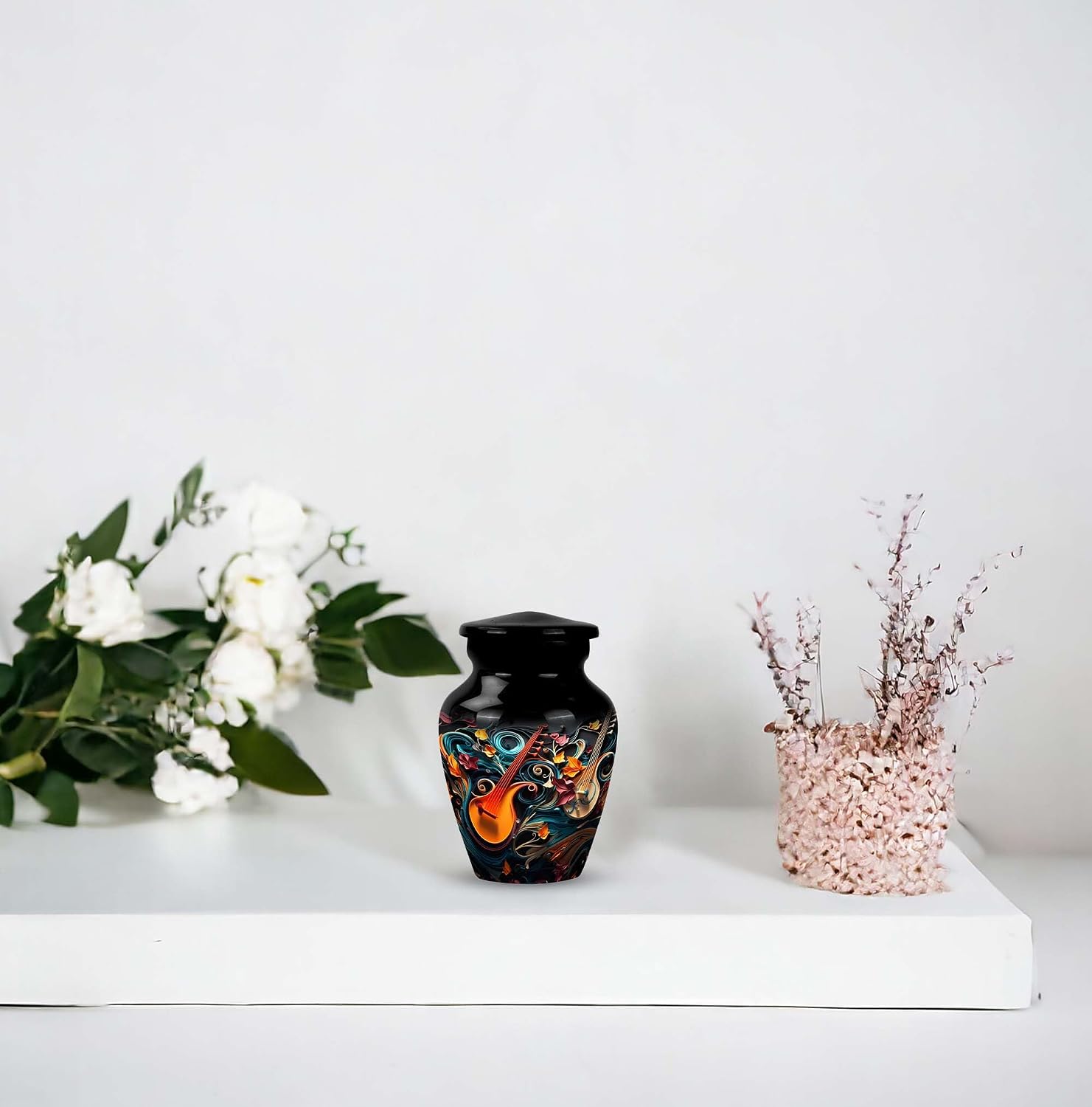 Abstract Melodic Burial, Urn for Ashes Adult Male, Urns for Ashes, Pet Urns for Dogs, Cremation Urns for Adults, Keepsake Urns for Ashes - 3"" 4Pcs