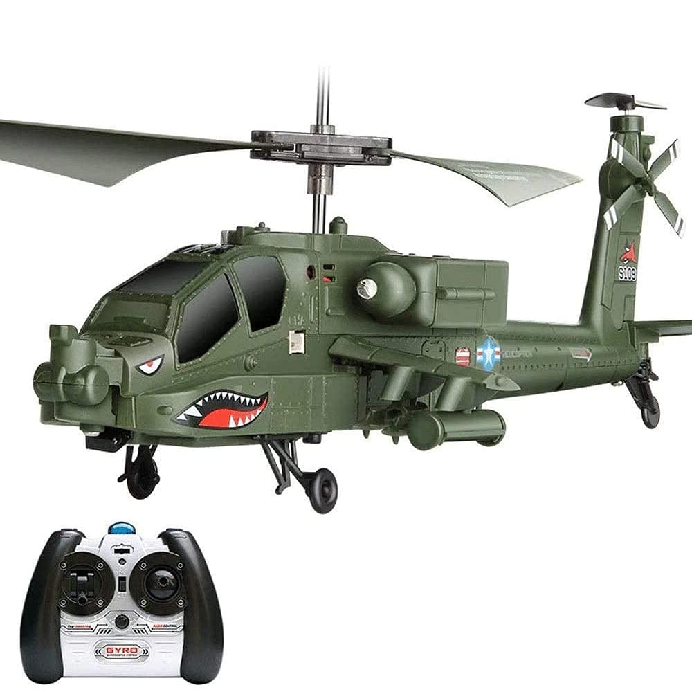 Aereo RC Elicottero RC Militare Imitato, Caccia RC, Drone Giocattolo Aereo RC a 3,5 Canali, Stabilizzatore Giroscopico, Regalo di Natale ad Alta E Bassa velocità per Bambini