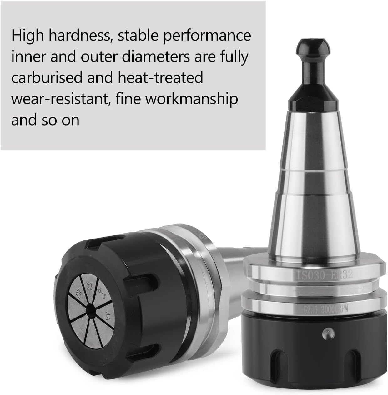 ISO30 ER32 Mandrin de serrage d'équilibrage, Mandrin à pince équilibré en acier inoxydable G2.5 30000 tr/min Porte-outil pour tour à fraisage CNC