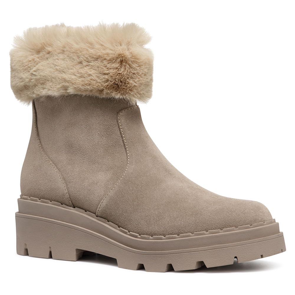 Geox Women's D Felleny Ankle Boot, Taupe Beige, 6 UK