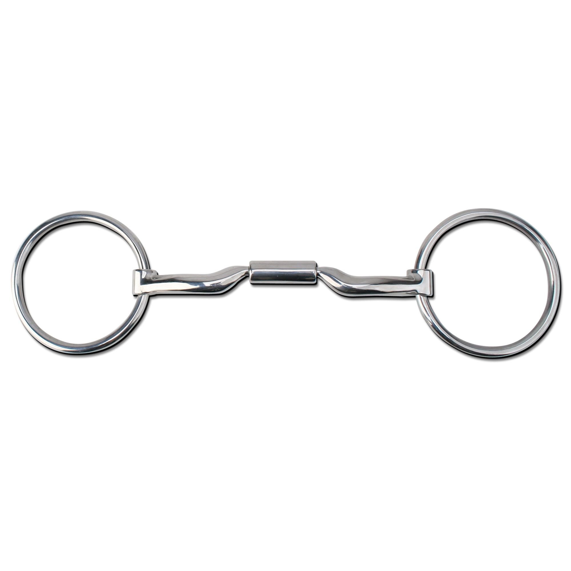 Myler Wide Loose Ring Low Port Comfort Snaffle Bit, Stainless Steel Horse Training Mouthpiece MB04 | Level 2, 4.75