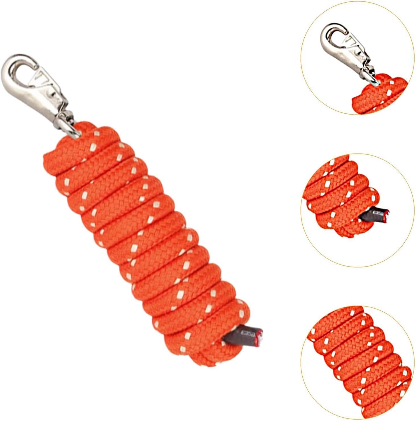 3M Lead Rope for Horses with Snap Hook for Training and Walking, Orange