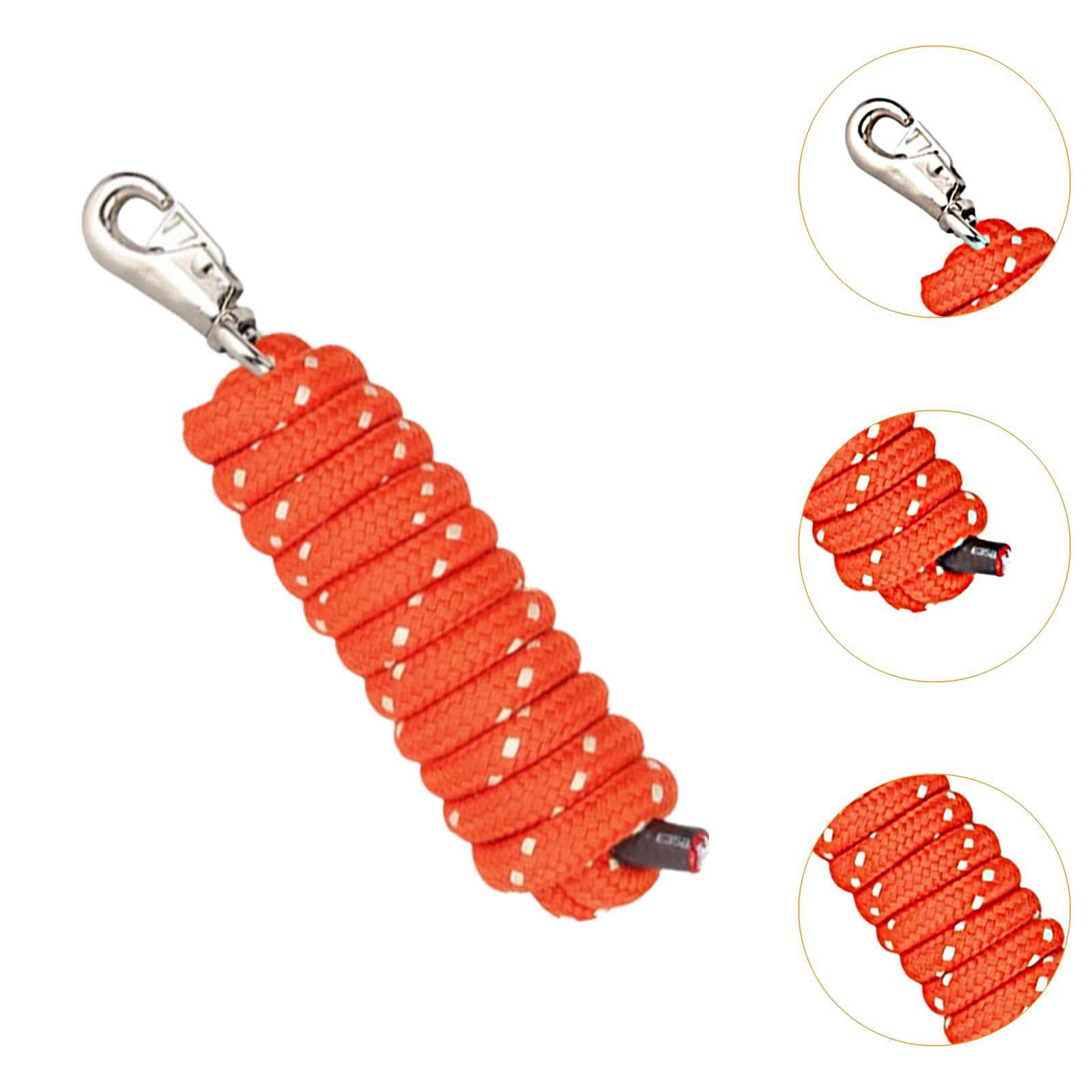 kowaku Horse Lead Rope Horse Lunge Line Practical 3M Nylon Cord Halter Rope with Swivel Hook Dog Horse Training Lunge Tracking Leash, Orange