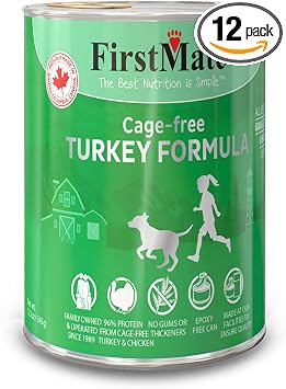 FirstMate Grain Free LID Turkey Formula Canned Dog Food 12.2 oz x 12 cans