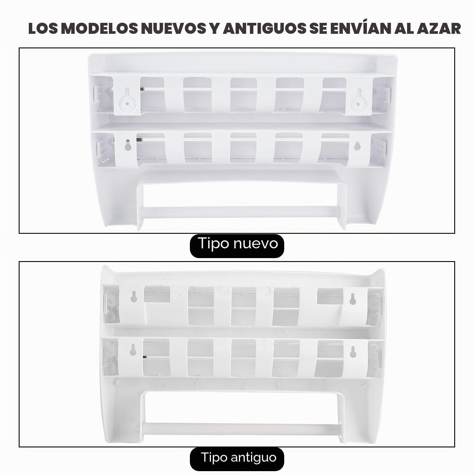 Portarrollos de pared con estante Portarrollos de cocina con cortador de papel de aluminio Portarrollos de papel para rollo de cocina(Blanco)