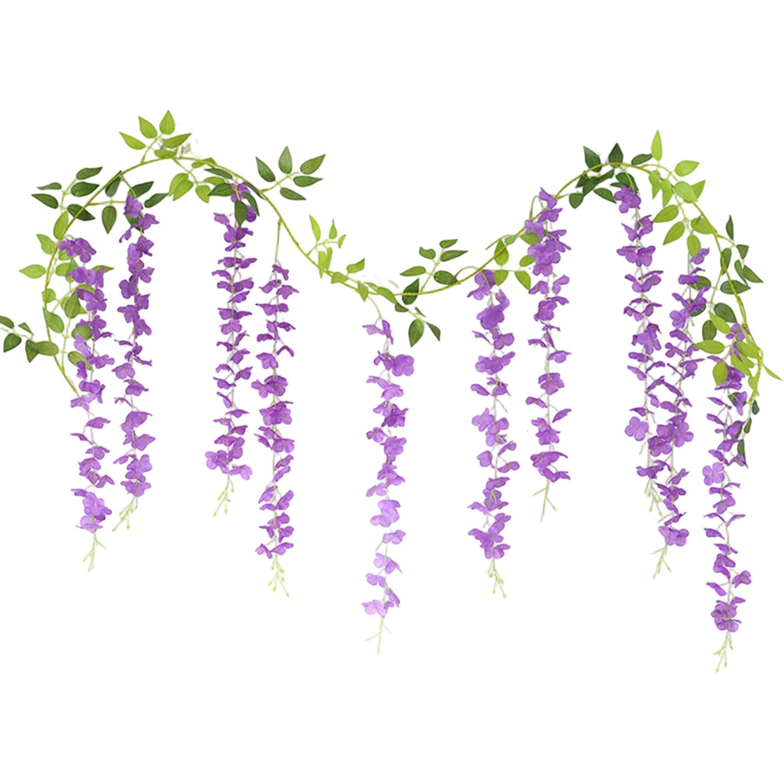 Shurhome Artificial Wisterias Vine Ceiling Decoration with Life Like Flower for Wedding Ceremony and Special Occasion Artificial Flower