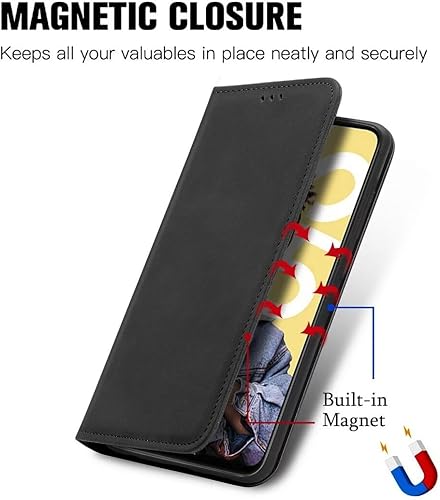 Miniatura 2 de Funda compatible con Xiaomi Poco X3 NFC, tarjetero de piel sintética, compatible con Xiaomi Poco X3 ProPoco X3 con cierre magnético, soporte para