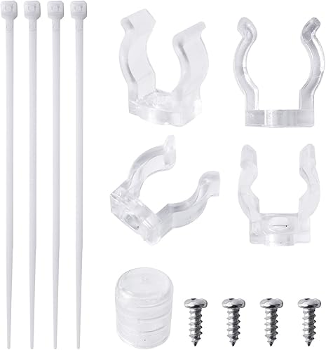 Clips de luces LED para cuerda, paquete de 36 unidades de soporte de montaje de cuerda de fijación de luces de cinta, clips de fijación de luces de