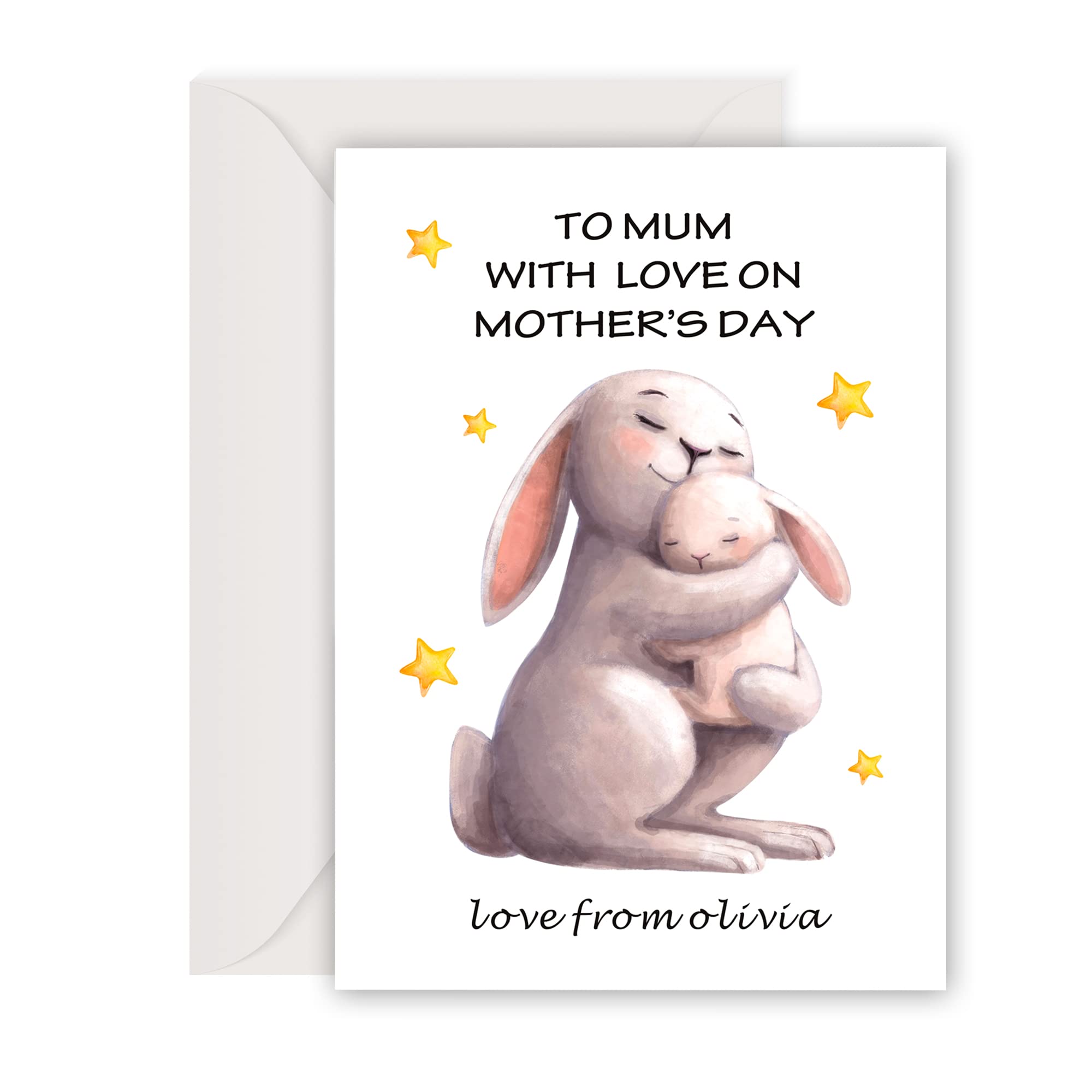 Personalised Mothers Day Card Gifts for Mum Custom Mothers Day Gifts from Daughter Son for Women Her Mum Grandma Mom Mama Mummy Grandmother Aunt(Design 2)