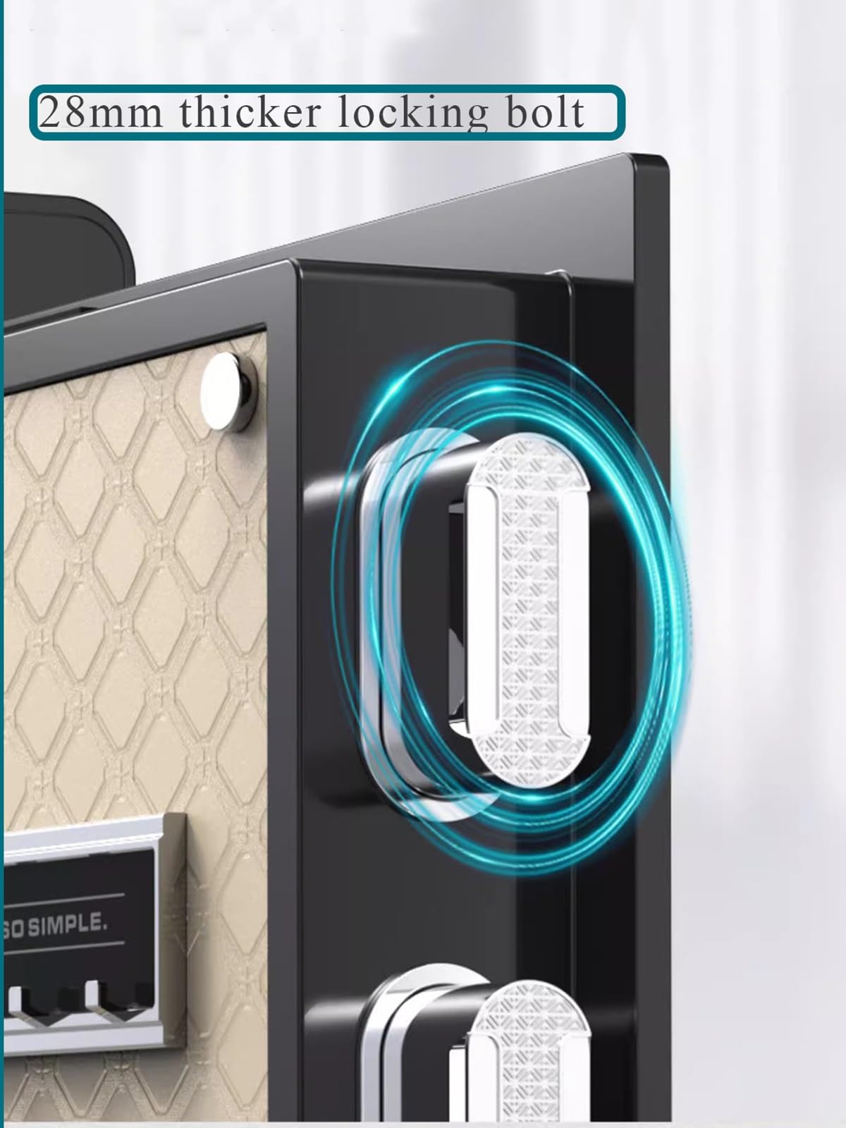 Cassaforte con Impronta Digitale E Password da 45 Cm Cassaforte Antiscasso Interamente in Acciaio per Studio O Camera da Letto Doppio Sistema di Allarme(Schwarz)
