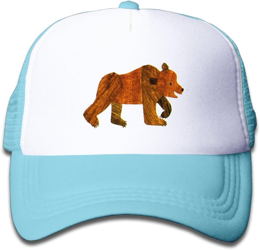 Cap CCoolDiscovery Wild Youth Toddler Kid's Outdoor Sports Mesh Hat with Adjustable Snapback Strap - Brown Bear - Black