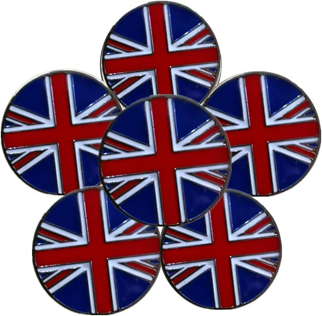 FINGER TEN Golf Ball Marker for Ladies Men Value 6 Pack, Golf Accessories Ballmarker Magnetic fit Golf Divot Tools Hat