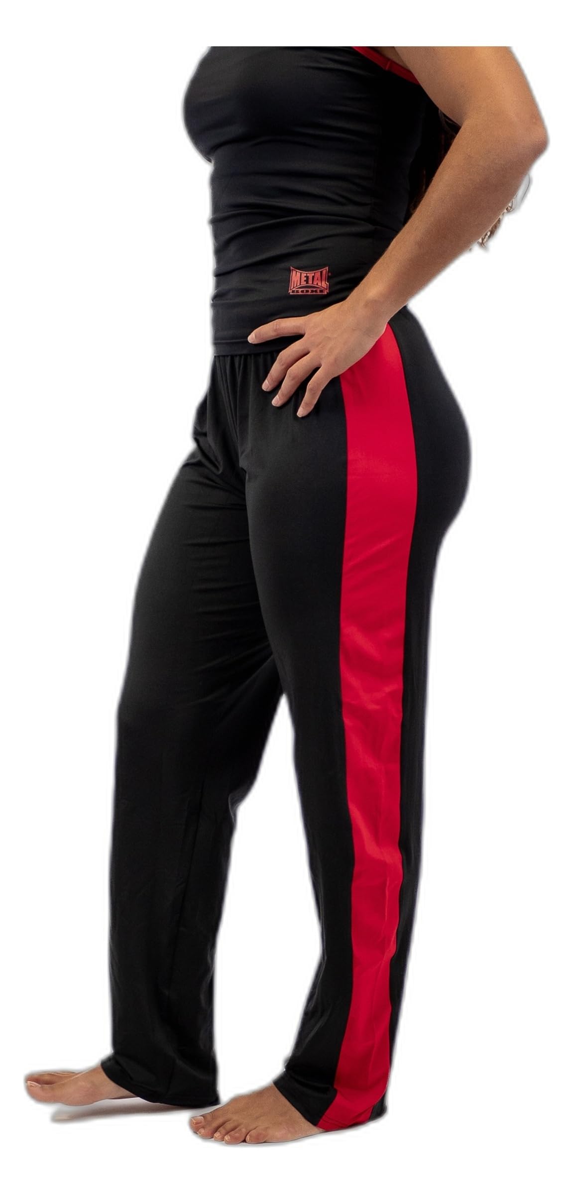 METAL BOXE Pantaloni Boxe Française Nero/Rosso Dimensione 150 cm