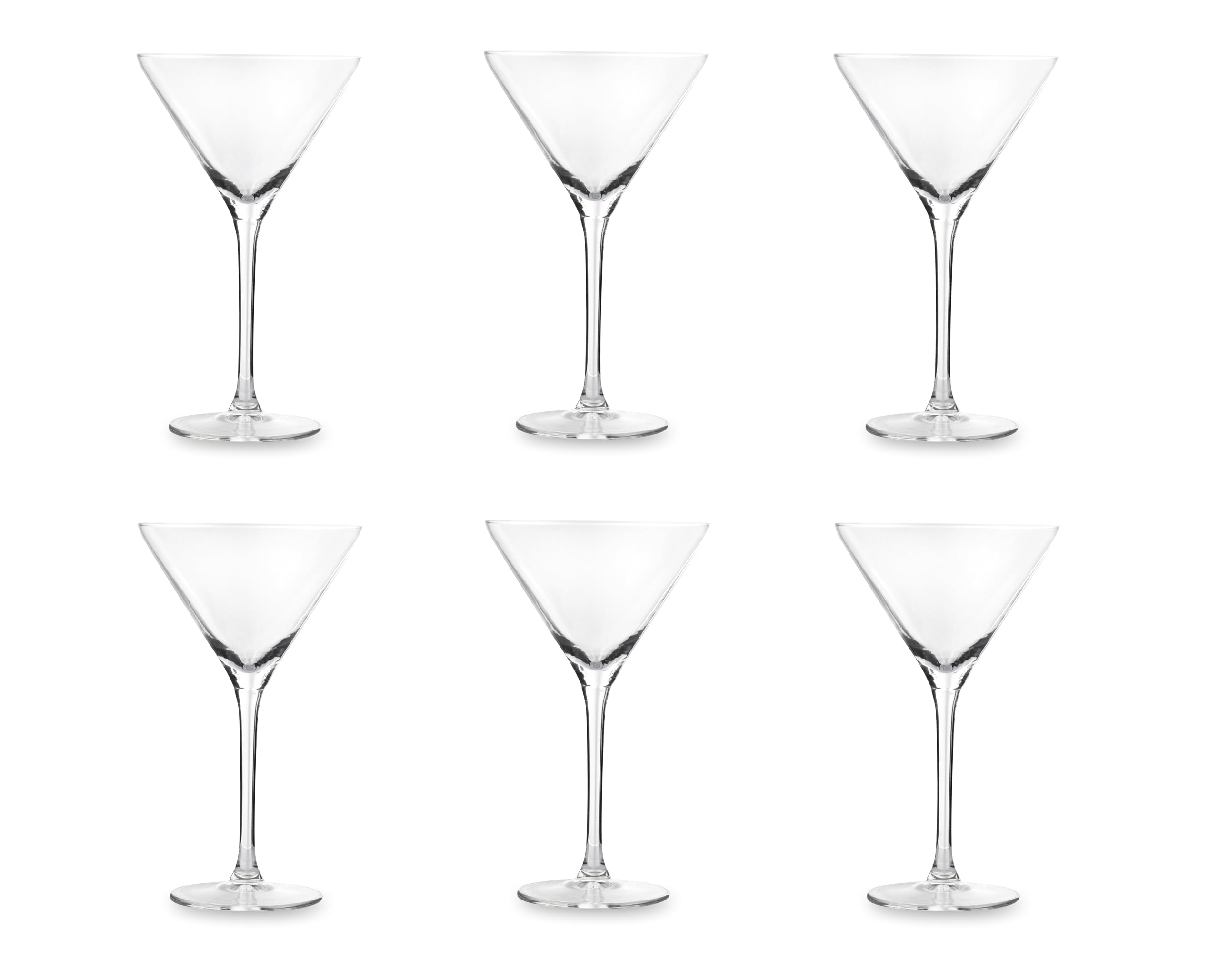 Excelsa Mixology - Juego de 6 copas de martini de cristal soplado