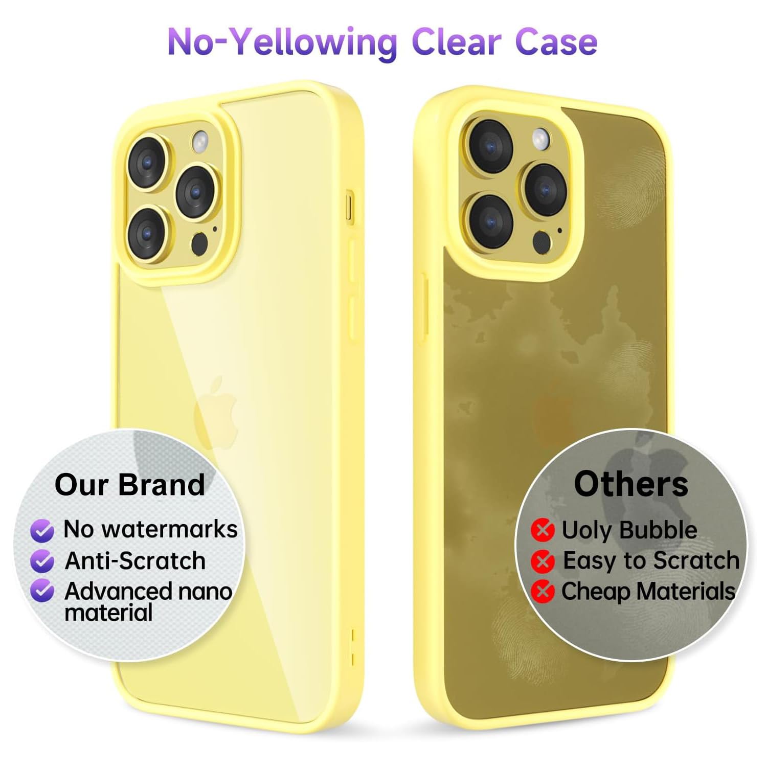 Amazon.com: oakxco Thin Slim Clear case for iPhone 15 Pro