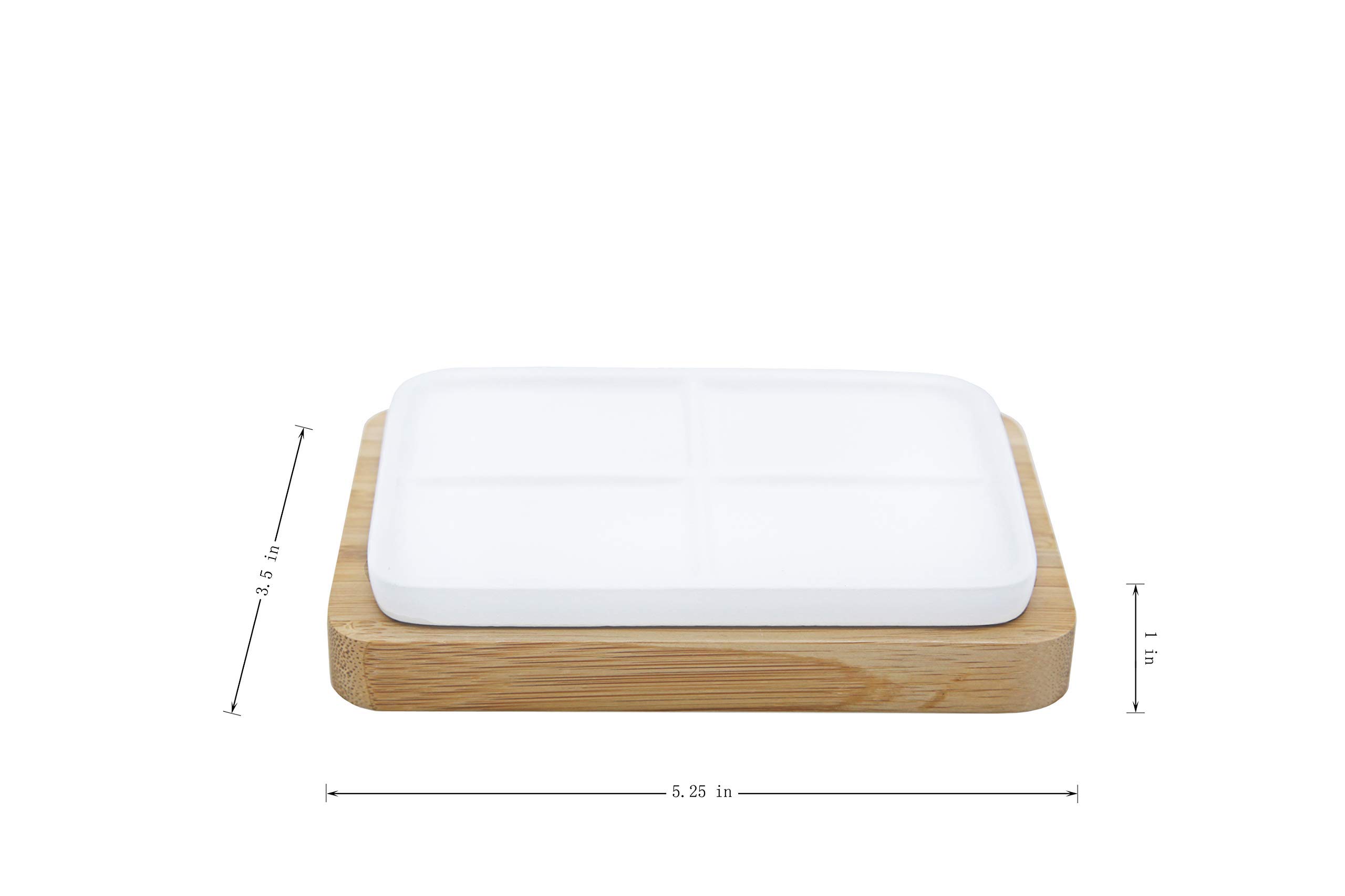 Marina Decoration Set di 4 accessori da bagno di lusso in stile moderno con dispenser per sapone liquido, lozione, pompa, portaspazzolino, bicchiere, portasapone, stile alfa moderno in resina di bambù