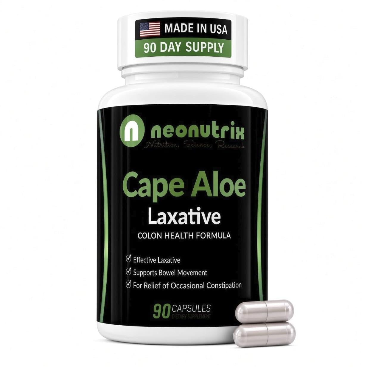Neonutrix Cape Aloe 450mg Laxative Capsules, 90 Capsules