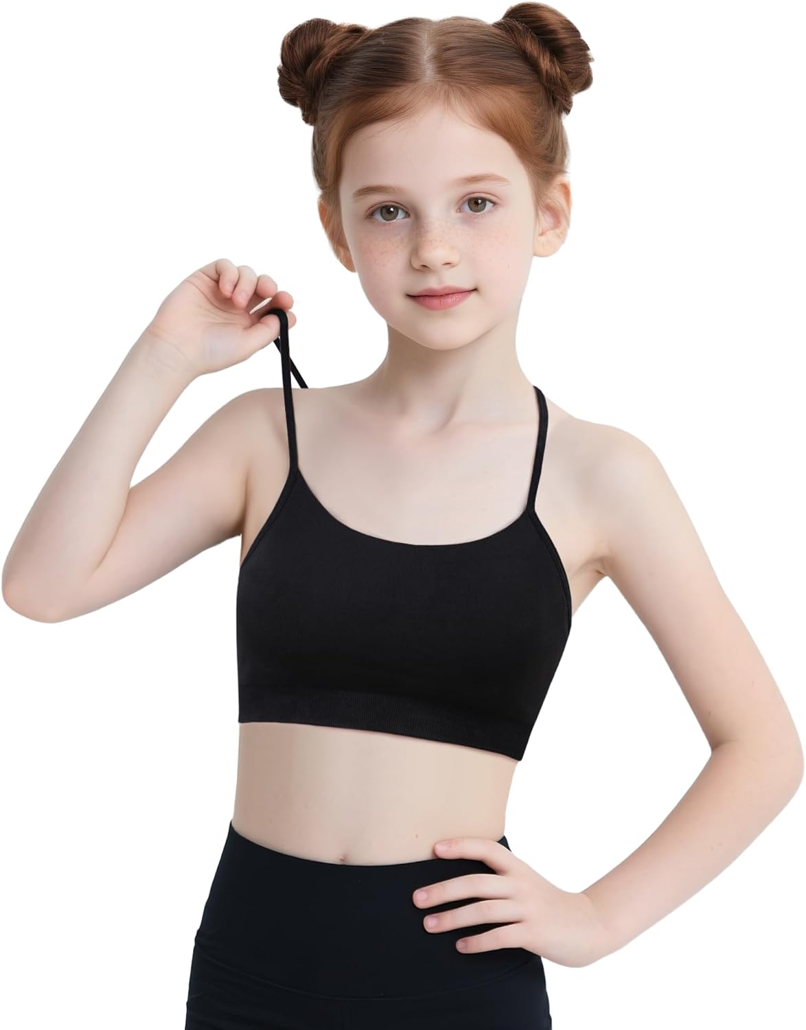 Girls Sports Bra Spaghetti Strap Y Back Racerback Training Bra for Girls with Removable Padding - Image 7