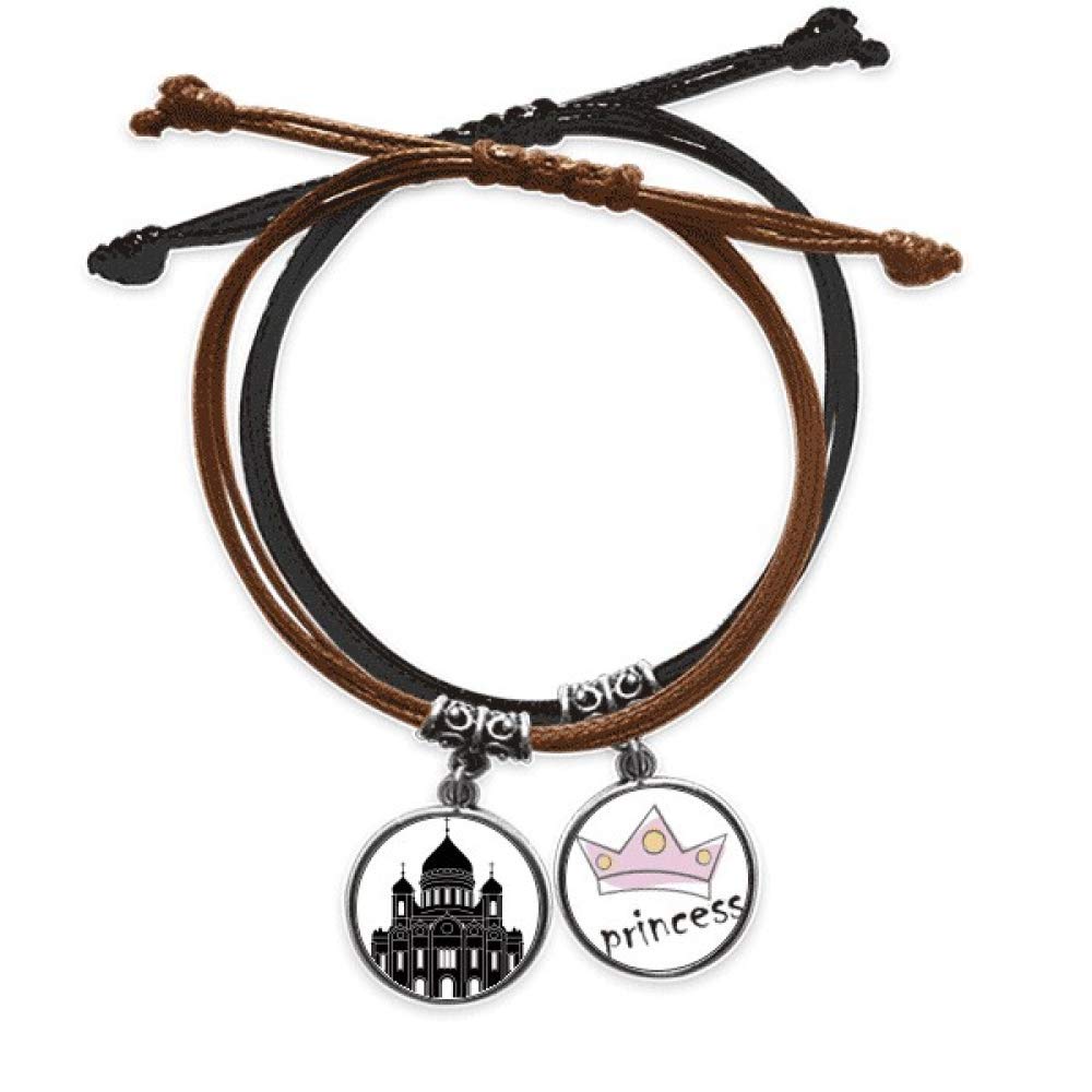 Pulsera de cuerda de Moscú ajustable cadena de mano cuero princesa DIYthinker Catedral 5
