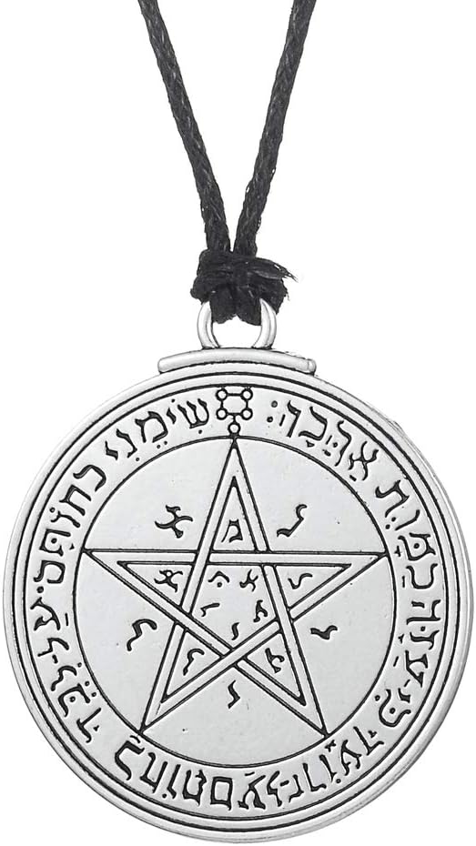 cooltime Wicca Amulet Pentacle Venus Talisman Solomon Sigil Men Women Necklace Fashion Accessories (ropechain.)