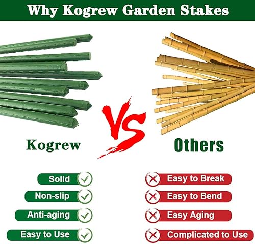 Miniatura 4 de Estacas de jardín resistentes de 4 pies y 48 pulgadas para plantas, soporte de estacas de tomate para verduras, paquete de 20