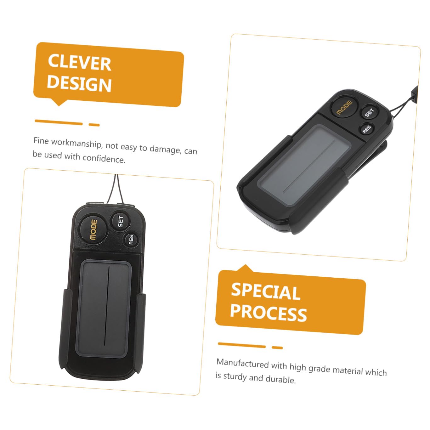 Toyvian Podómetro Clip Portátil con Pantalla para Ejercicio Monitor de Calorías y Distancia para Correr y Caminar Duradero