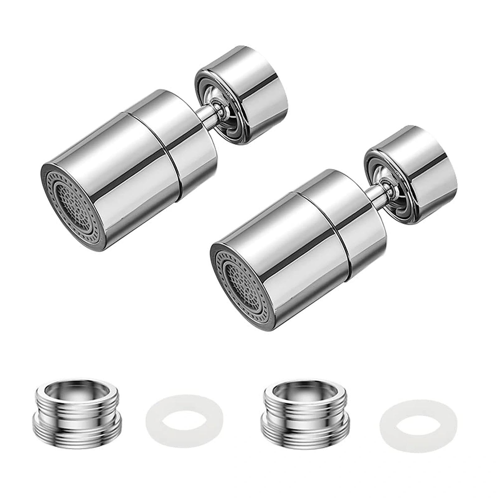 2 Piezas Aireador de Grifo Giratorio 360 Difusor Grifo Cocina Latón 2 Modos M22- M24 Aireador Grifo Cocina Giratorio