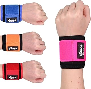 SOLACE BRACING Stabilising+,Soporte para muñeca (4 colores), fabricado en Gran Bretaña, de grado médico, número 1 para gimnasio, deportes, túnel carpiano, artritis, RSI y más, color negro y rosa