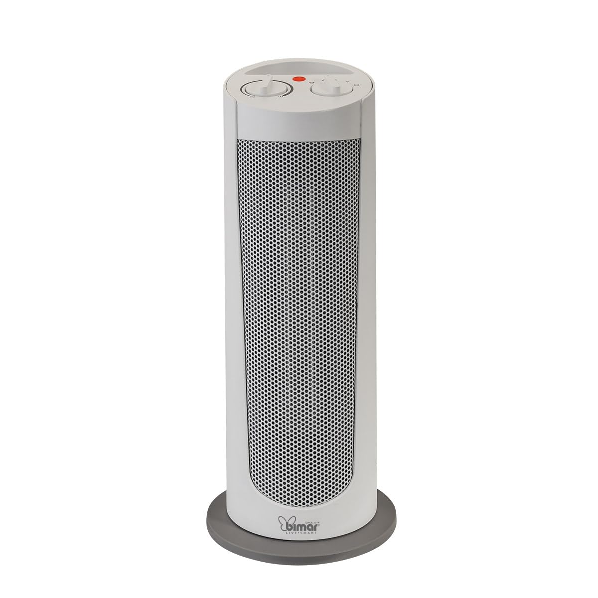 Bimar HP129 Stufetta Elettrica a Colonna, Termoventilatore PTC Elettrico 2000W a Basso Consumo, Termostato Regolabile e 2 Potenze di Riscaldamento, Oscillazione Automatica Destra-Sinistra
