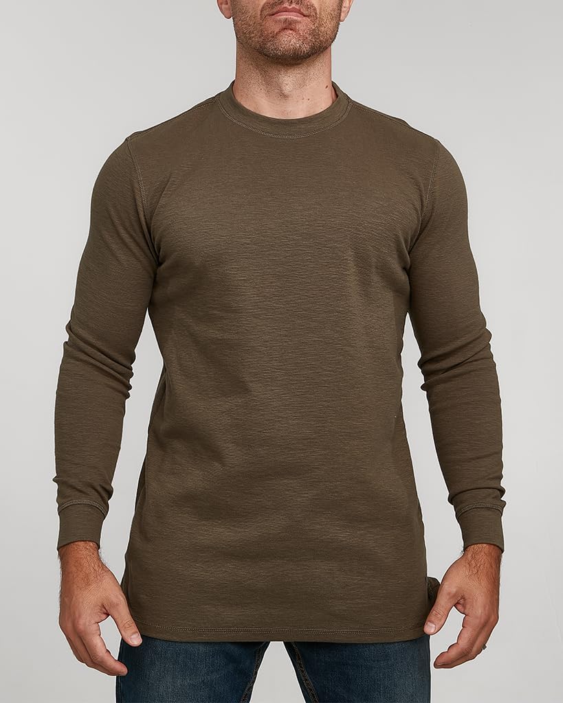 Venado Mens Shirts Long Sleeve Thermal Crew – Water Repellant Shirt for Men