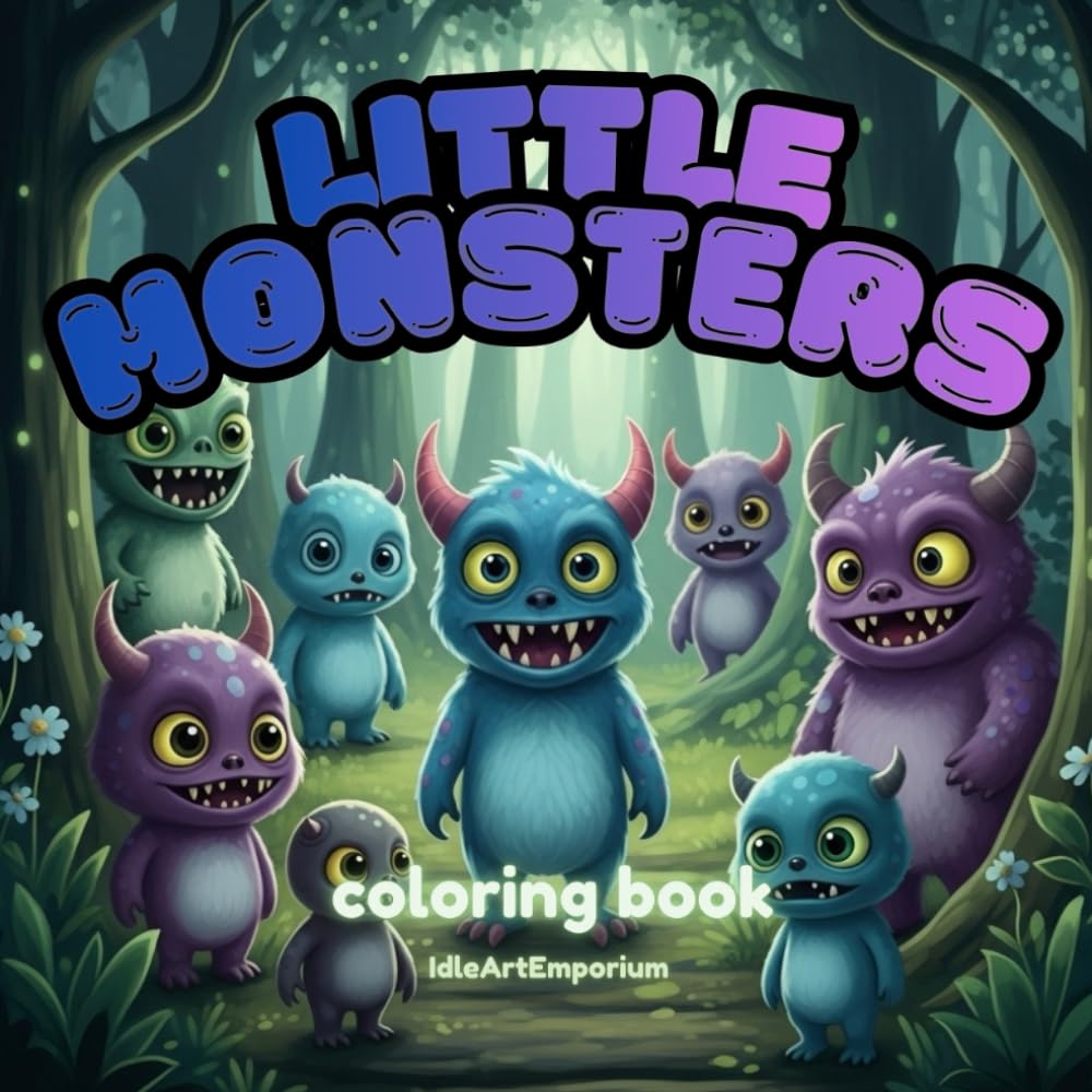 Little Monsters Coloring Book: Playful, Not-Too-Scary Creatures for Relaxing Coloring Ages 10 and Up
