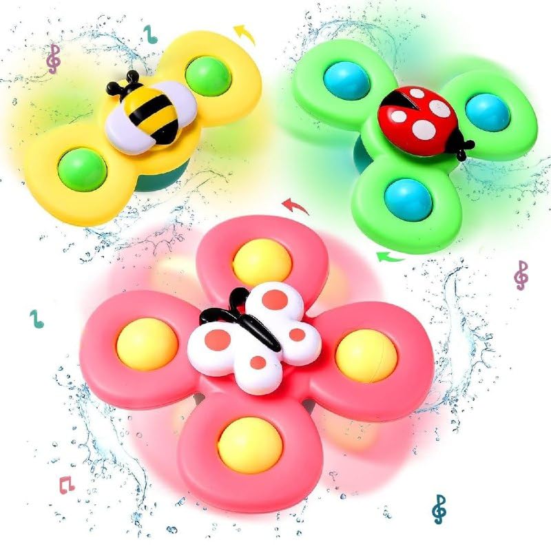 SNEPCOM Spinner Fidget Toy for Kids, Butterfly Design, Bath Toy, Water Toy, Sensory Toy, Sticks to Car Window, Table, Chair, Set of 3, Birthday Gift (B0D95ZLL3K) Amazon Price History, Amazon Price Tracker
