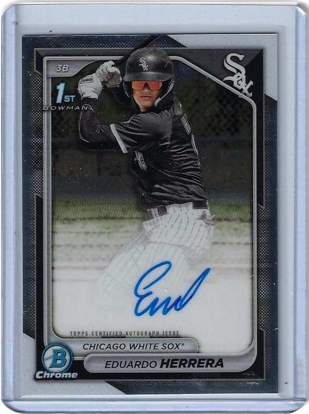 Eduardo Herrera Autographed 1st Bowman Chrome Prospects Rookie Autograph Auto Collectible Baseball Card - 2024 Bowman Chrome Baseball Card #CPA-EH (White Sox)