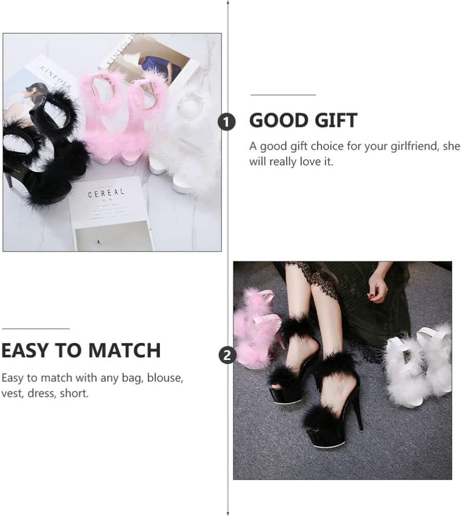 LIFKOME Women High Heels Sandals Strappy Fashion Summer Shoes Elegant Party Dressy Beach Sandals Comfortable 9.44X6.10X3.30In - Image 4