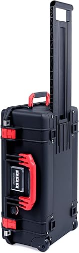 Miniatura 2 de Pelican Funda color negro Pelican 1535 con asas y pestillos rojos. Viene con separadores acolchados grises y organizador de tapas.