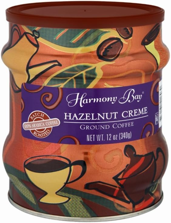 Harmony Bay Hazelnut Creme Ground Coffee, 12 oz