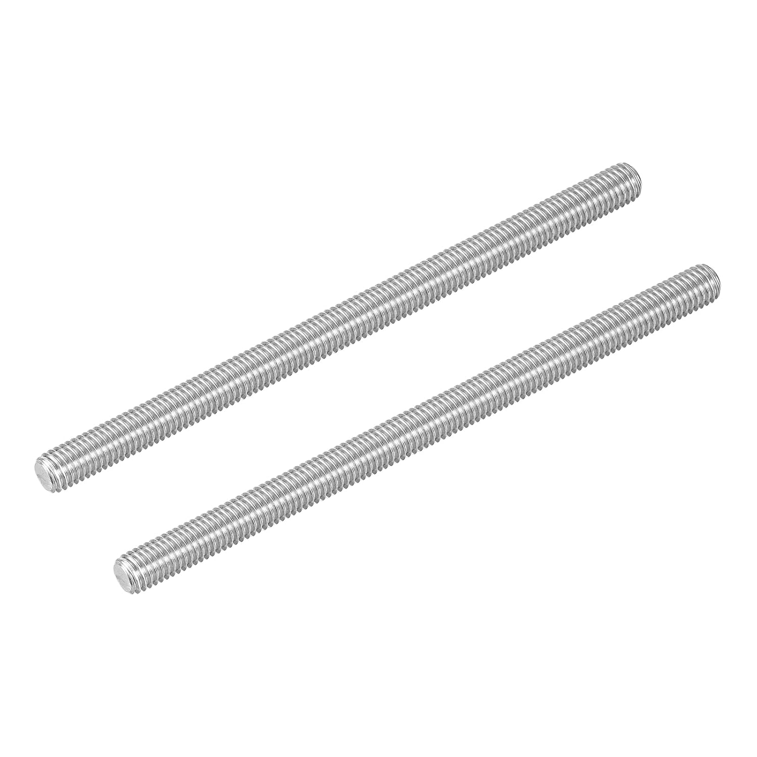 uxcell 20Pcs M6-1.0x40mm Fully Threaded Rods, Threaded Rods Bar Studs, 304 Stainless Steel Long Thread Screws Hardware for U-Bolts, Anchors, Clamps, Hangers, Silver