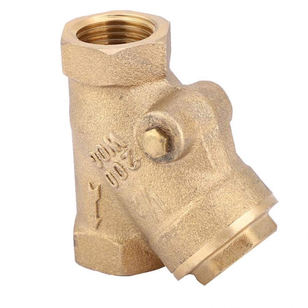 Válvula de retención unidireccional tipo Y de latón con rosca NPT de 1/2 pulgada - 1.6Mpa for agua y aplicaciones