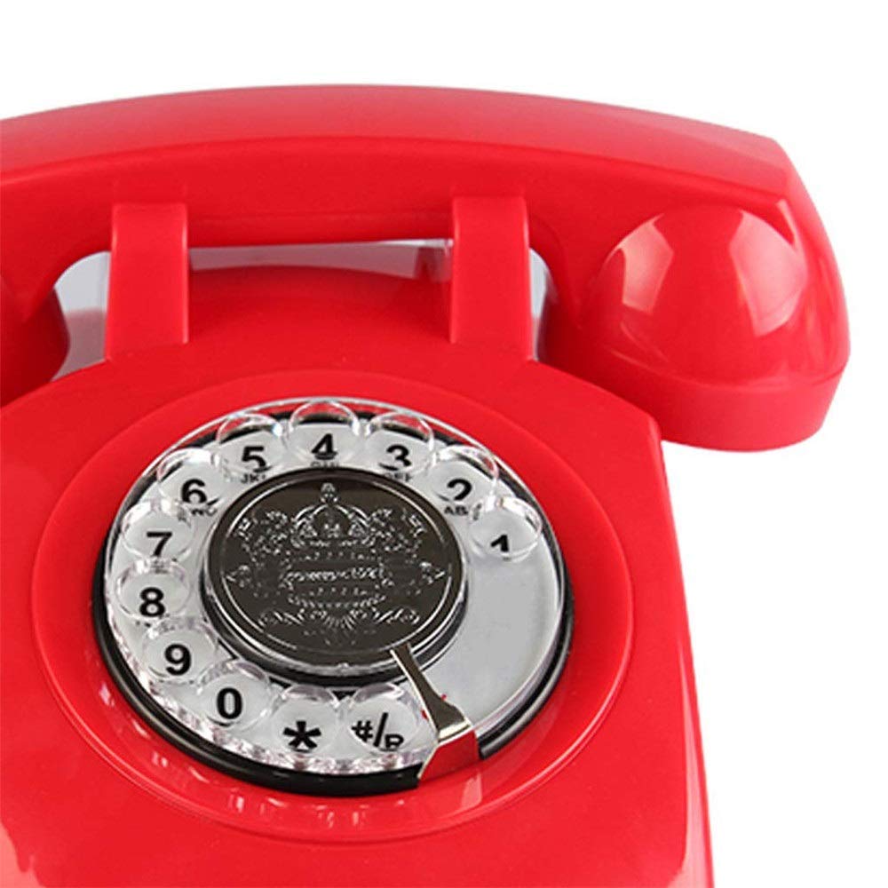 Telefon Stacjonarny Do Domu, Europejski Telefon W Stylu Antycznym, Telefony Z Tarczą Obrotową, Telefon Stacjonarny W Stylu Retro, Telefon Przewodowy Do Domu I Wystr,Green-13.2x14x22cm