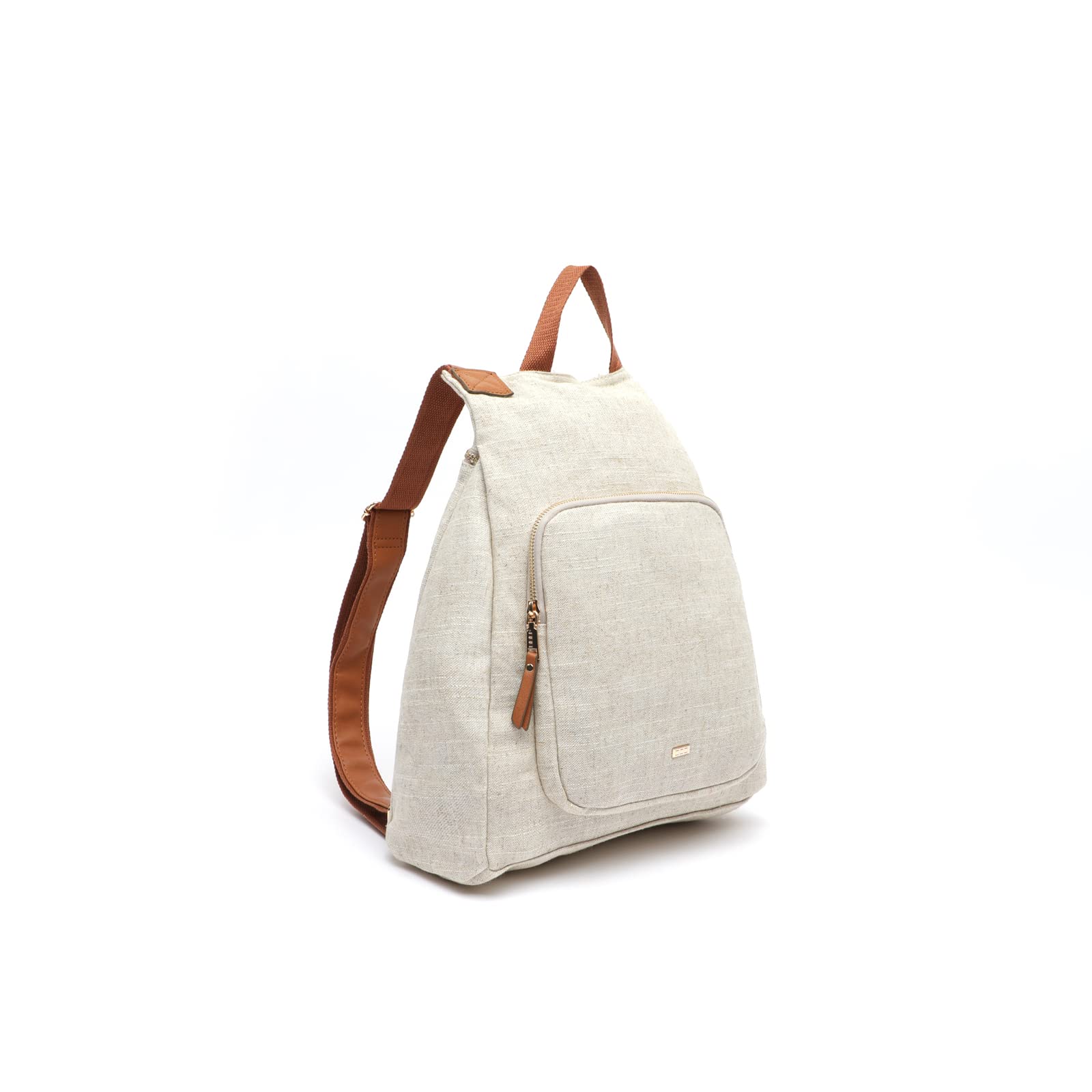 MISAKO Kursi mochila antirrobo de tela Mujer - Kursi Natural 41 X 32 X 12 cm
