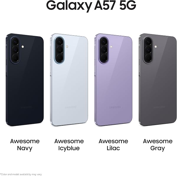 Samsung Galaxy A57 5G, Slim Smartphone, Awesome Intelligence Features, 8GB, 256 GB Strorage, 50MP Wide-Angle Camera, Up To 2-Day Runtime, Awesome Lilac, 3 Year Extended Warranty - 3