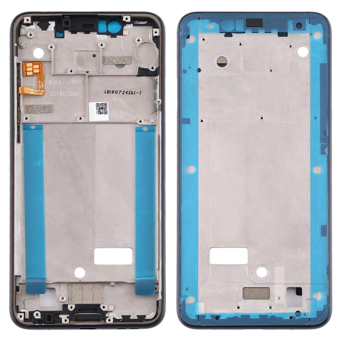 QGTONG-AE Front Housing LCD Frame Bezel Plate for Nokia 5.1 Plus TA-1102 TA-1105 TA-1108 TA-1109 TA-1112 TA-1120 TA-1199
