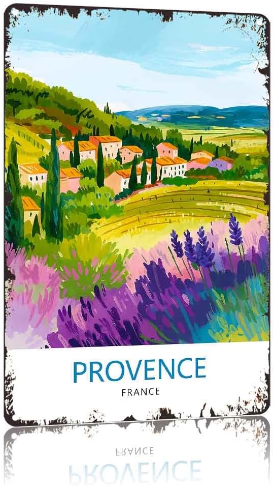 Travel Vintage Wall Decor Home Art Gift Idea Metal Sign 8X12 Inch Provence
