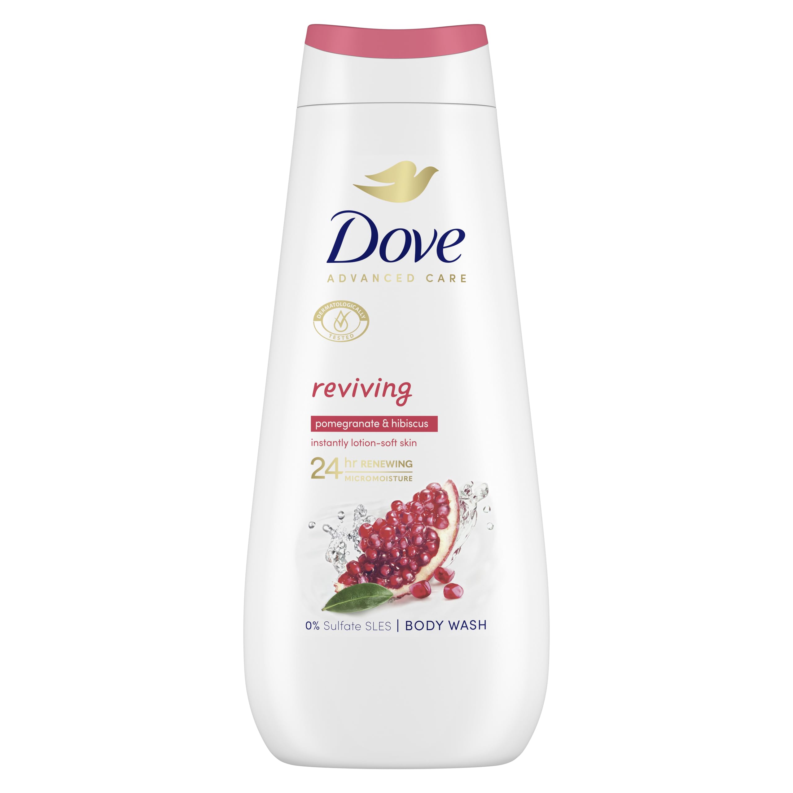 Dove 'Body Wash' Reviving for 24Hrs Renewing Micromoisture, 3x 400ml in White