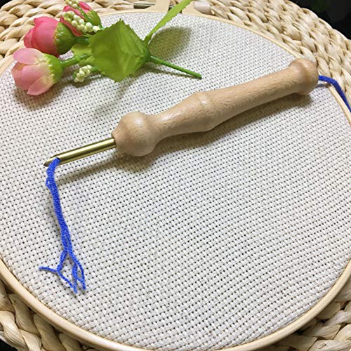 Kit de material de bordado de madera hecho a mano, regalo decorativo con aros, para proyectos de costura, arte y manualidades infantiles