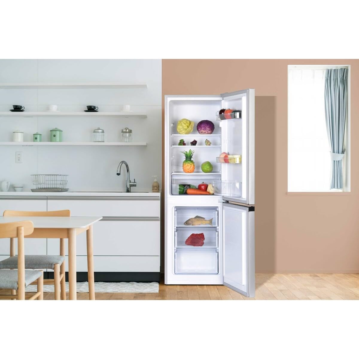 FrigeluX Réfrigérateur Combiné Gris RC168SE 157L