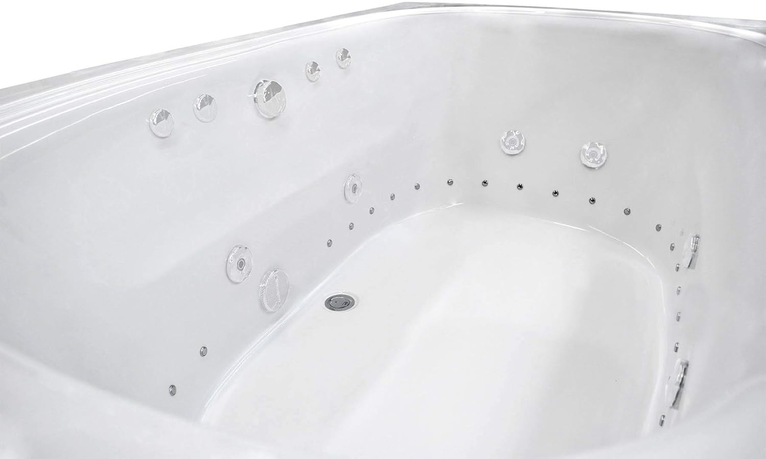 Avano 3672PDR Bermuda 71" Drop In Air / Whirlpool Tub with 25 Air Jets, 8 Adjustable Water Jets, 3 Speed Air Jet Blower, 300W 1 HP Water Pump and Right Drain