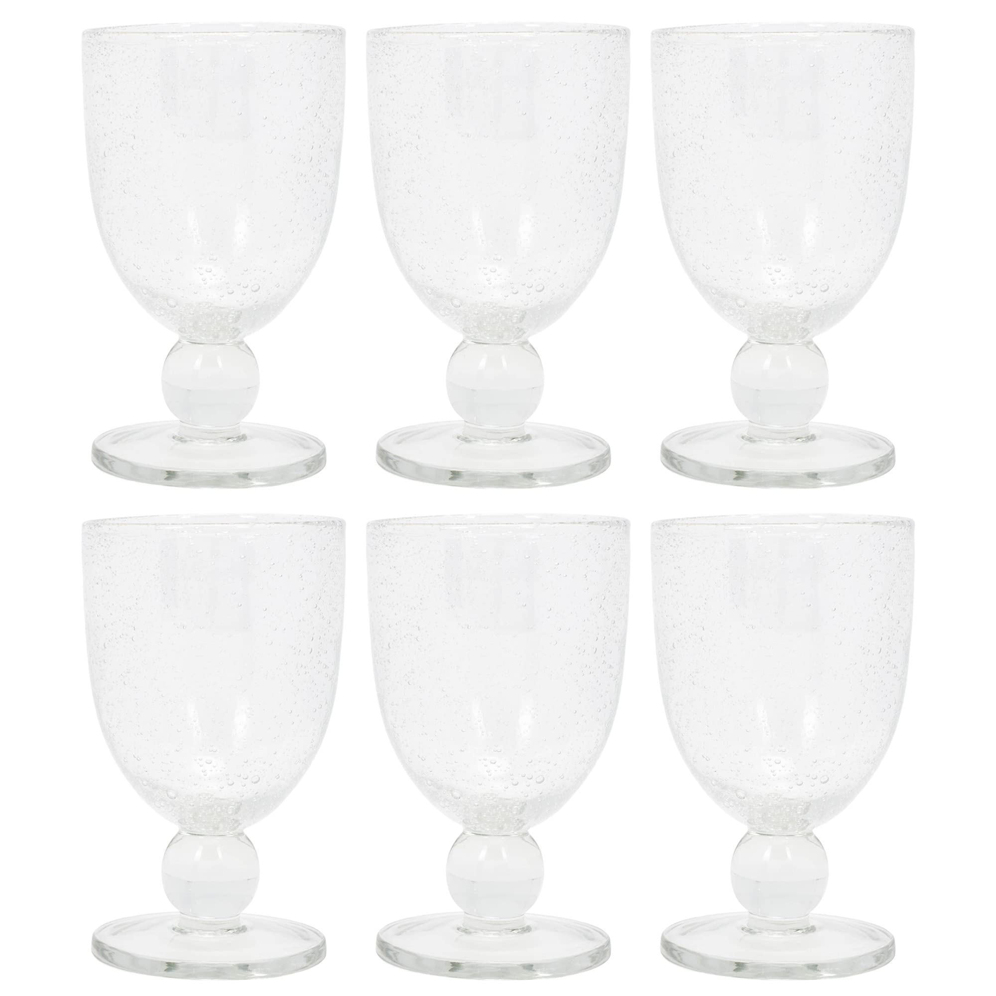 Amazon.com | TAG Bubble Glass Goblet 10 oz Beverage Glassware for Dinner  Party Wedding Bar Clear: Tag Glassware: Goblets & Chalices